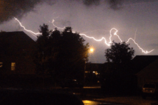 Lightening outside our house